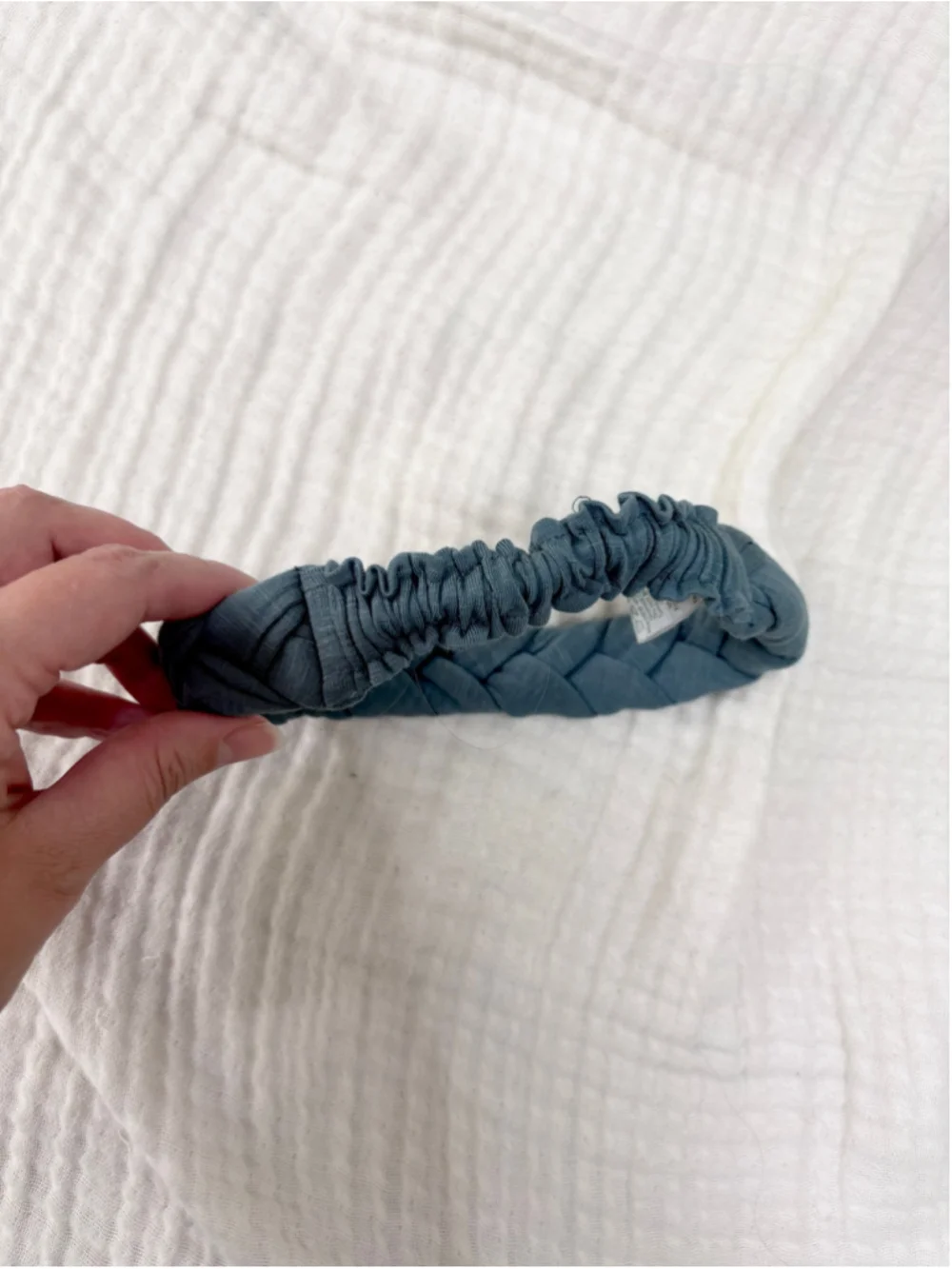 Girl’s Kate Quinn Braided Headband One Size Blue Organic Cotton Spandex